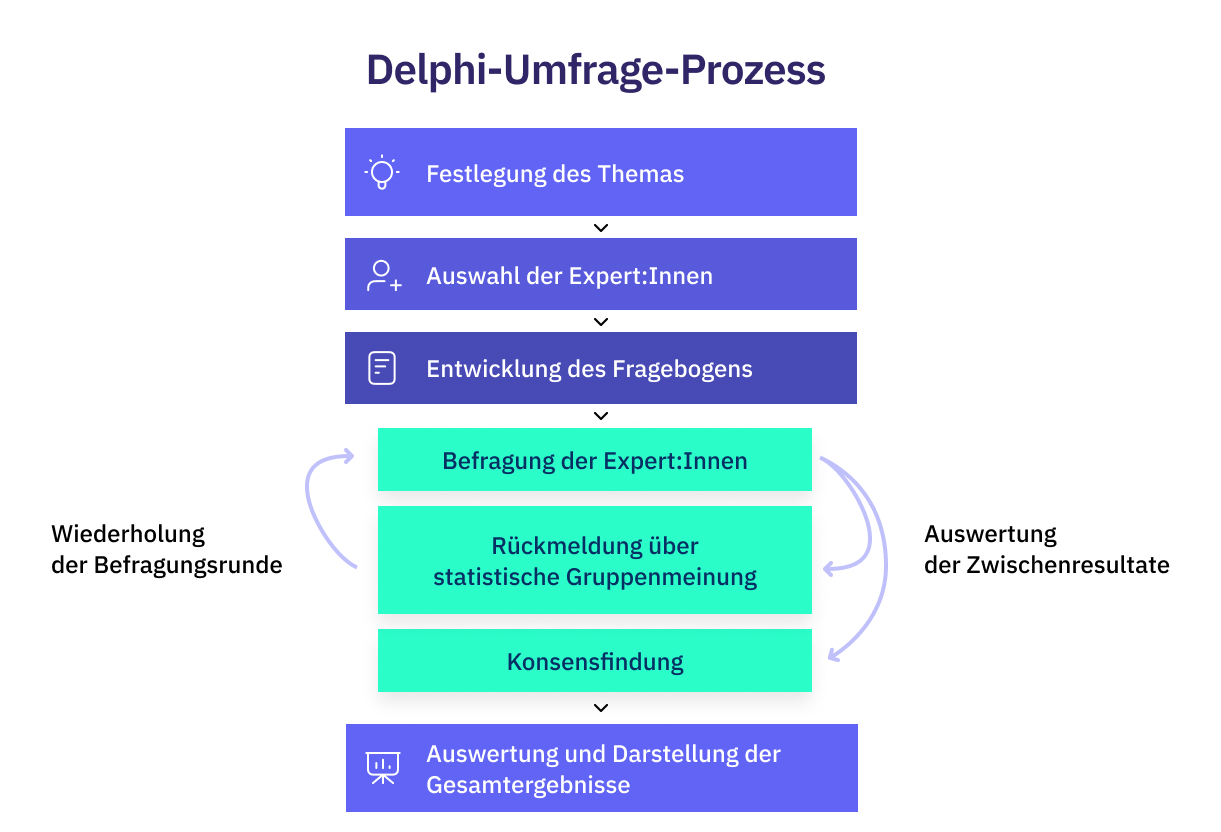 Delphi Umfrage Prozess Abbildung